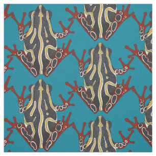 Tissu grenouille du congo bleu