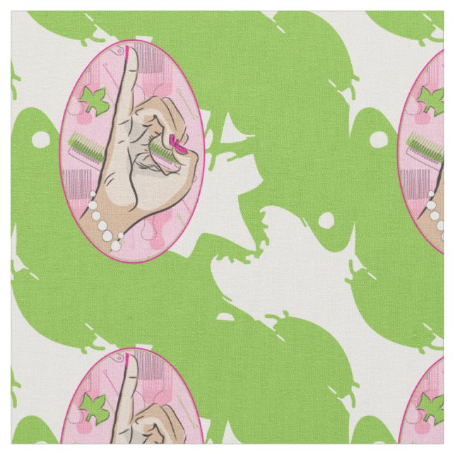 Tissu Grenouille rose et verte (Fermer)