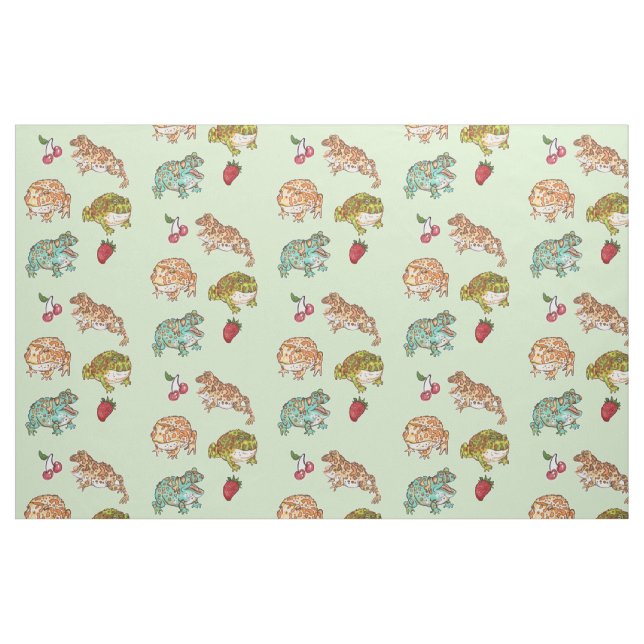 Tissu Grenouilles à cornes (Fat Quarter)