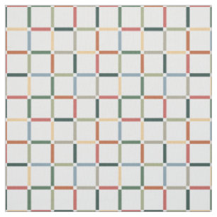Tissu Grille colorée avec espace négatif Art Nouveau