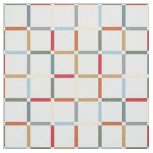 Tissu Grille colorée avec espace négatif milieu