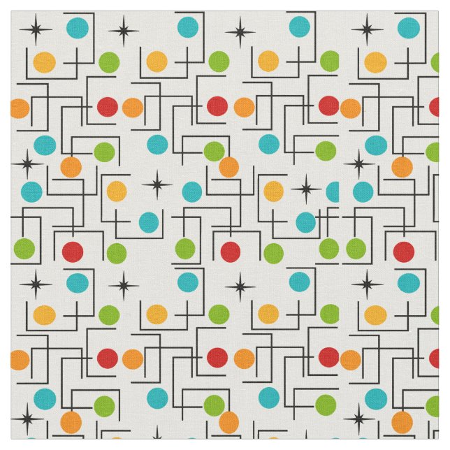 Tissu Grille couleur moderne du milieu du siècle (Fermer)