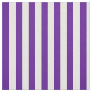 Tissu Grilles verticales violettes et blanches de prune