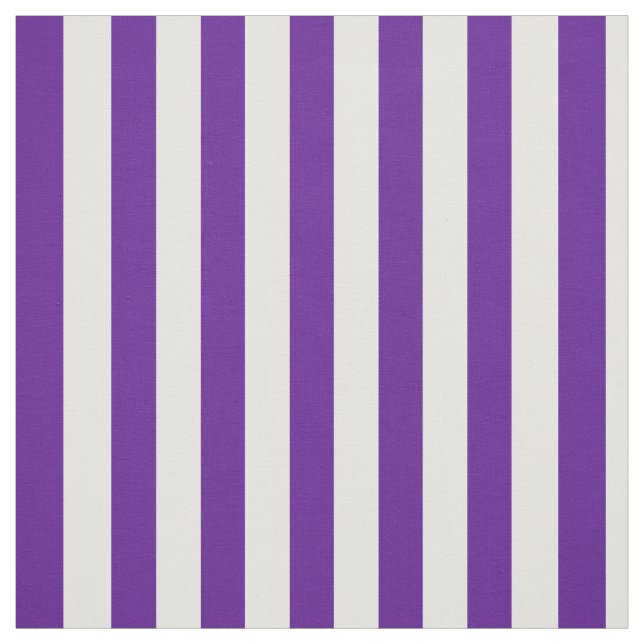 Tissu Grilles verticales violettes et blanches de prune (Échantillon)
