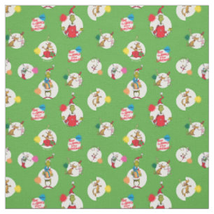 Tissu Grinch Motif de points de Noël