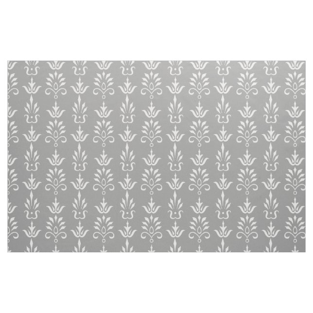 Tissu gris blanc élégant damassé (Fat Quarter)
