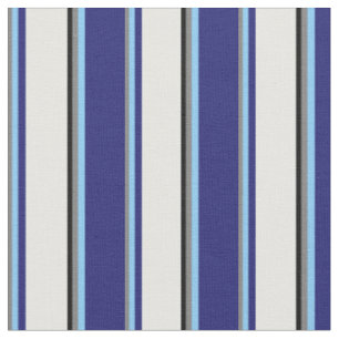 Tissu Gris, bleu ciel, bleu nuit, crème à la menthe et n
