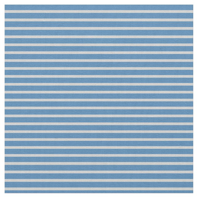 Tissu Gris clair et bandes bleues (Fermer)