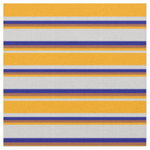 Tissu Gris clair, orange, sienne et lignes bleues