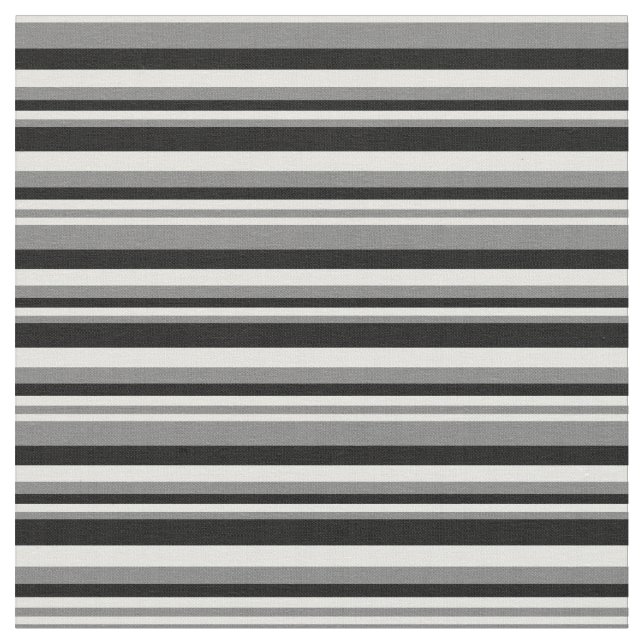 Tissu Gris, Cyan clair et Motif noir des rayures (Fermer)