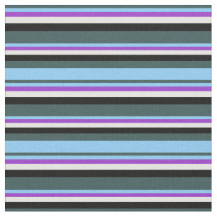Tissu Gris d'ardoise, bleu ciel, orchidée foncée, blanc
