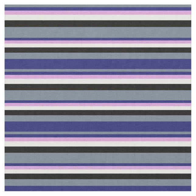Tissu Gris d'ardoise, bleu nuit, prune, blanc et noir (Fermer)