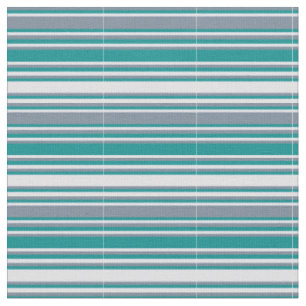 Tissu Gris d'ardoise claire, Cyan foncé et rayures de la