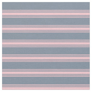 Tissu Gris d'ardoise claire et rayures de couleur rose