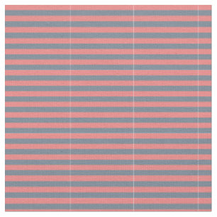Tissu Gris d'ardoise et Motif rayé de couleur corail cla