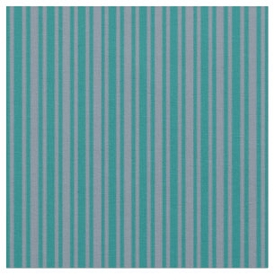 Tissu Gris d'ardoise légère et Motif de rayures Turquois
