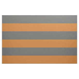 Tissu Gris de charbon de bois et rayures larges orange G