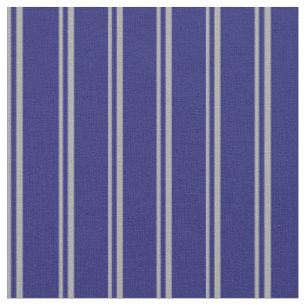 Tissu Gris foncé et Motif bleu nuit