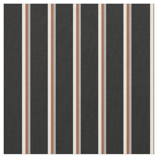 Tissu Gris foncé, Sienne, Jaune clair et lignes noires (Fermer)