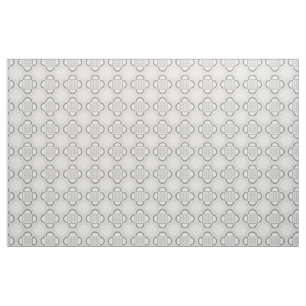 Tissu gris Quatrefoil