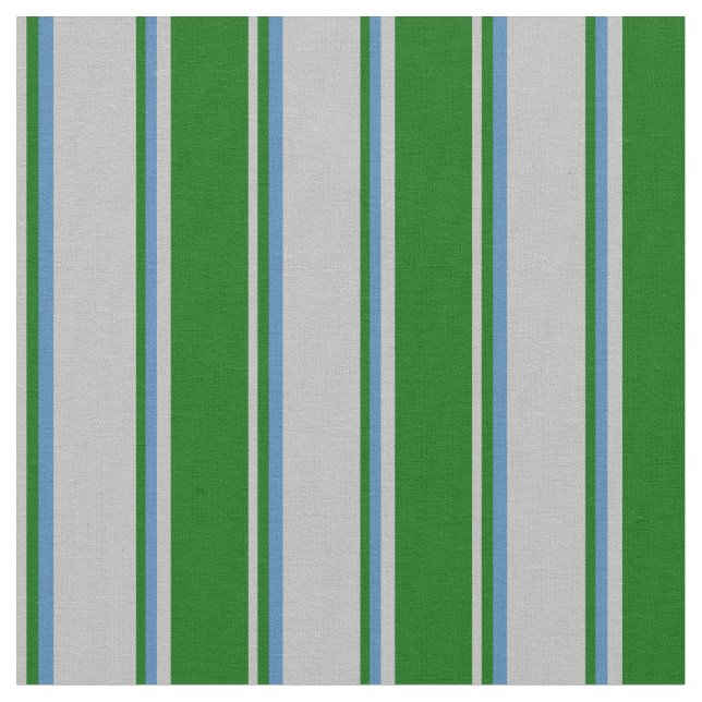 Tissu Gris, vert foncé et Motif couleur bleue (Fermer)