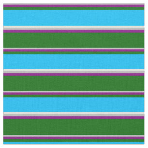 Tissu Gris, violet, vert, ciel profond, bleu et cyan cla