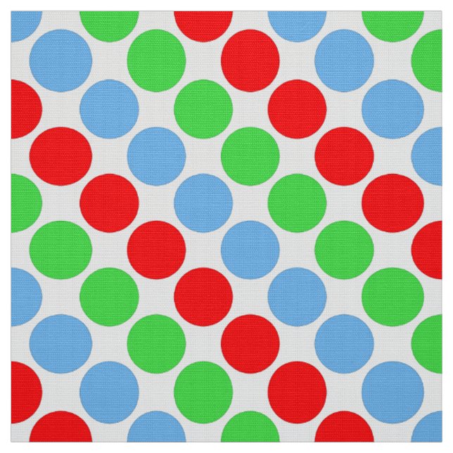 Tissu Grosse pois multicolore années rétro (Échantillon)