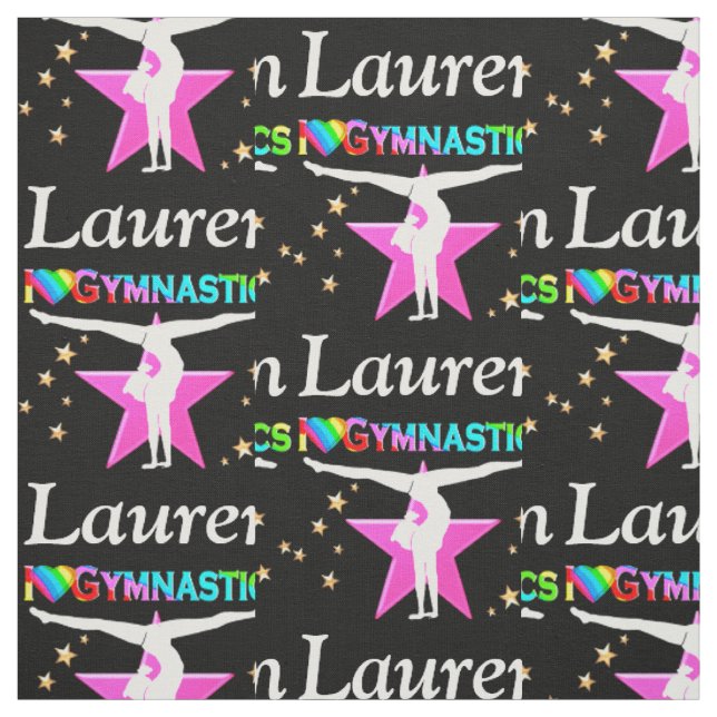 TISSU GYMNASTIQUE PERSONNALISÉ ROSE ET NOIR (Échantillon)