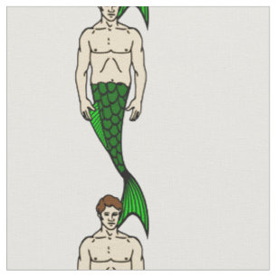 Tissu halloween brunette merman drôle mermaid