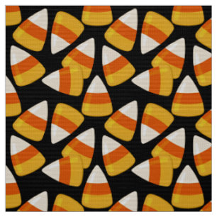 Tissu Halloween Candy Corn Noir