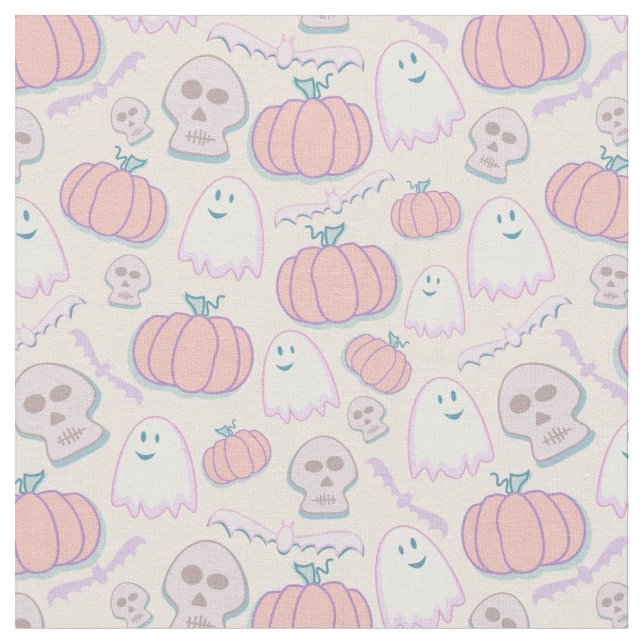 Tissu Halloween dans les Pastels  (Fermer)