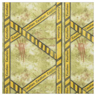 Tissu Halloween grungy Caution