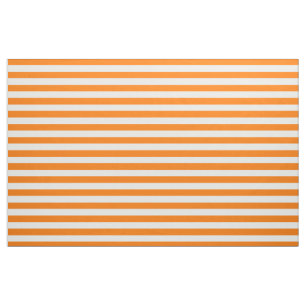 Tissu Halloween Orange White Stripes Motif Modern Chic