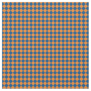 Tissu Harlequin bleu et orange