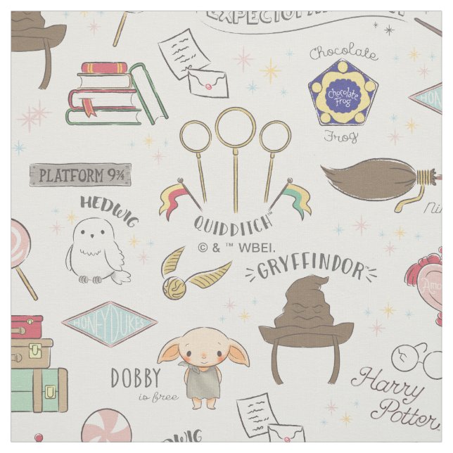 Tissu HARRY POTTER™ Tiny Magic Pattern (Échantillon)
