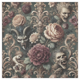Tissu Hauned Harmonics - Carreau de déclaration gothique