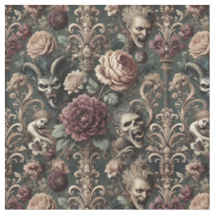 Tissu Hauned Harmonics - Carrelage classique gothique