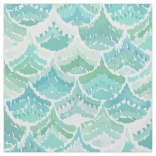 Tissu HAUT ECHELON Seafoam Green Scallop Print Fabric