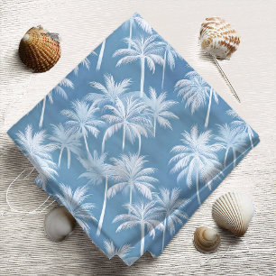 Tissu Hawaiian Palm Tree Silhouette Motif Blue ID1093