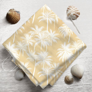 Tissu Hawaiian Palm Tree Silhouette Motif Gold ID1093