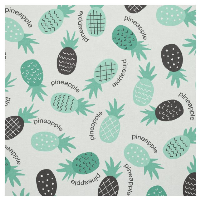 Tissu Hawaiian Pineapple Motif Design tropical (Échantillon)