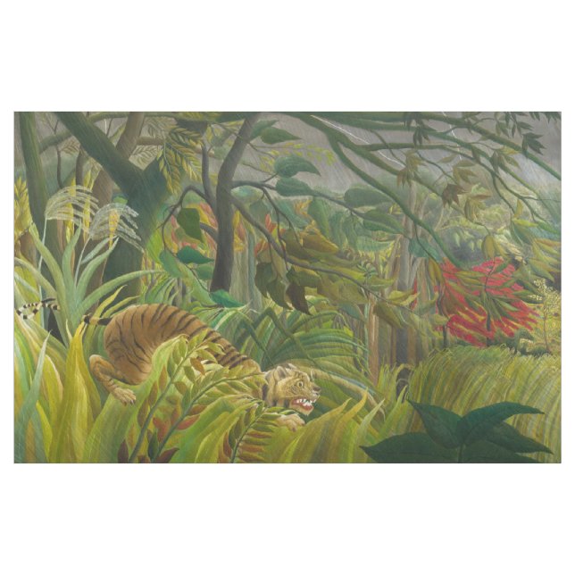 Tissu Henri Rousseau - Surpris ! (Yard)