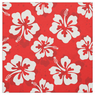Tissu Hibiscus hawaïen tropical