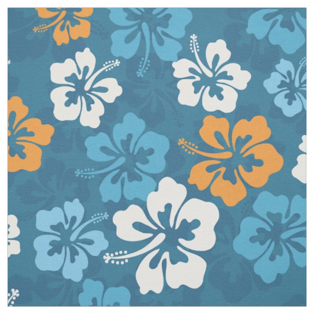 Tissu Hibiscus hawaïen tropical (Échantillon)