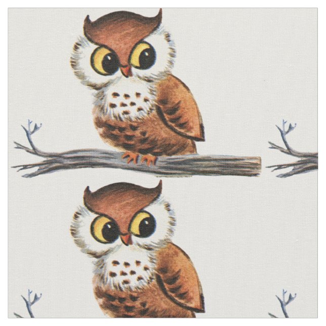 Tissu Hibou vintage (Fermer)