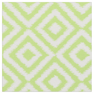 Tissu Hip Lime Green Ikat Diamond Carrés Mosaic Motif