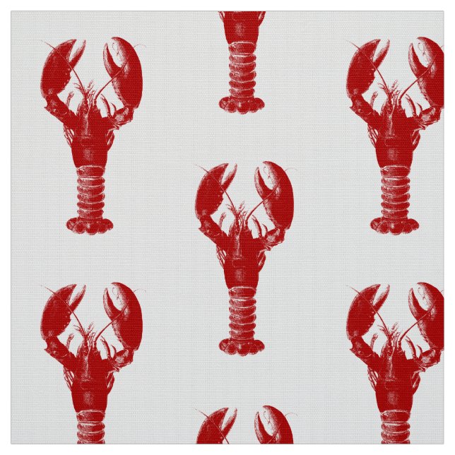 Tissu Homard rouge-foncé sur le blanc (Échantillon)