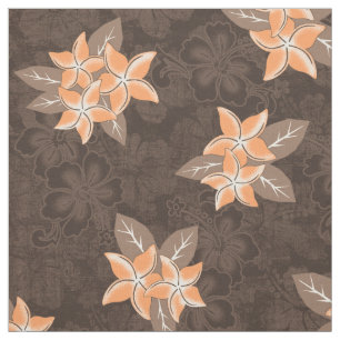 Tissu Honolua Plumeria Hawaiian Tropical Print