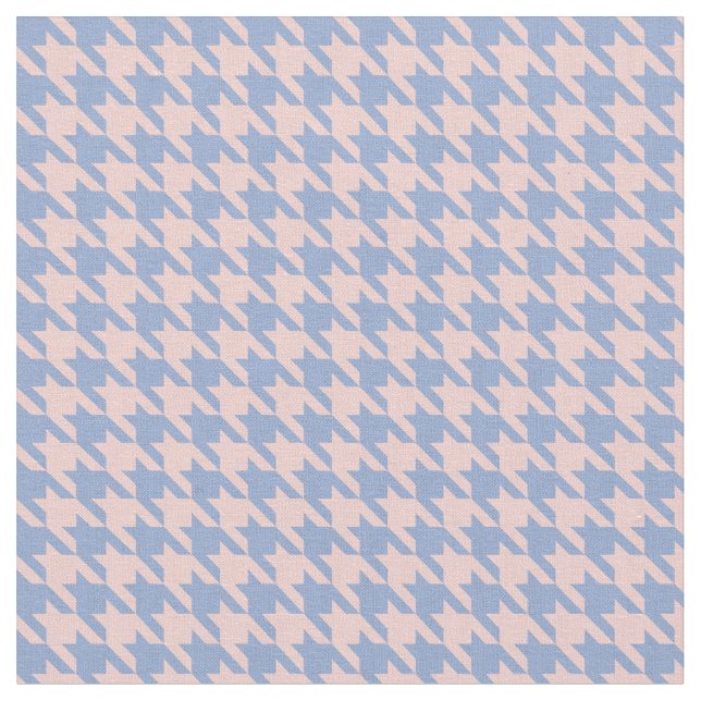 Tissu Houndstooth Pastel Pink et Sky Blue (Fermer)