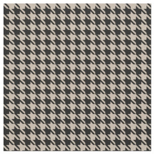 Tissu Houndstooth Tan et Black